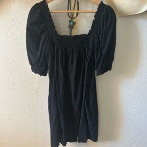 Something Navy Black Textured Dress